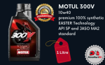 Motul 300V 10W40 100% SYNTHETIC - ESTER Core Technology 100% Original guaranteed